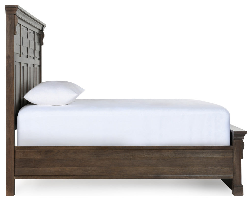 Adelaide Mango Wood Bed, Cocoa Brown by Kosas Home, Queen