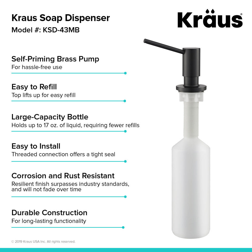 Soap Dispenser, Matte Black