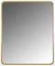 Rectangular Aluminum Framed Wall Mounted Bathroom Mirror, Brushed Gold;, 24" X 30";