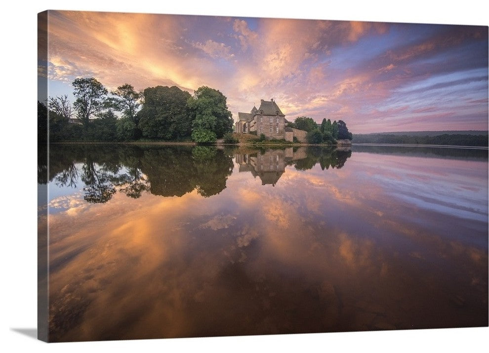 "Abbaye de Paimpont" Wrapped Canvas Art Print, 36"x24"x1.5"