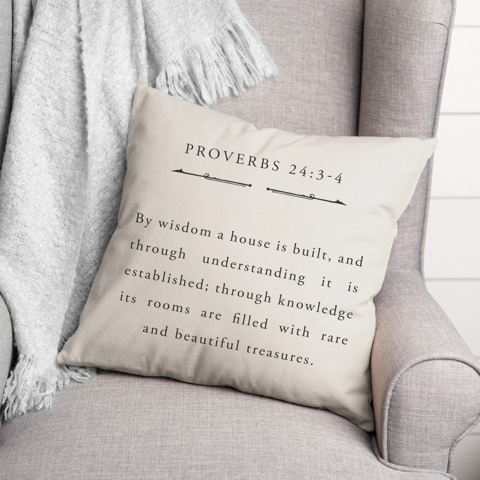 Proverbs 24 18"x18" Spun Poly Pillow