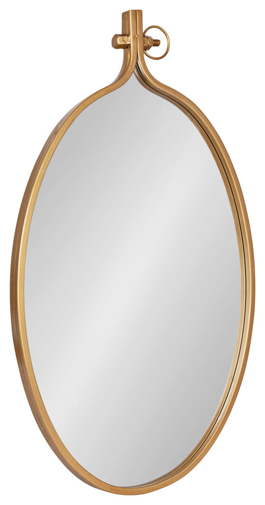 Yitro Metal Framed Wall Mirror, Gold 20x34