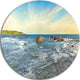 The Indian Ocean Sea Panorama, Modern Seascape Disc Metal Wall Art, 38"