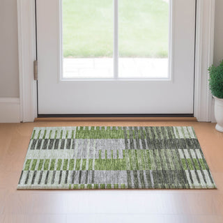 Premium Machine Washable Mayfield AMF687 Green 1'8" x 2'6" Rug