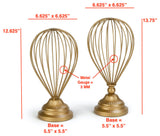 Gold Balloon Wire Hat Stands, Set of 2