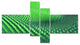 Green 3D Spiny Texture, Abstract Canvas Art Print, 60"x32", 4 panels