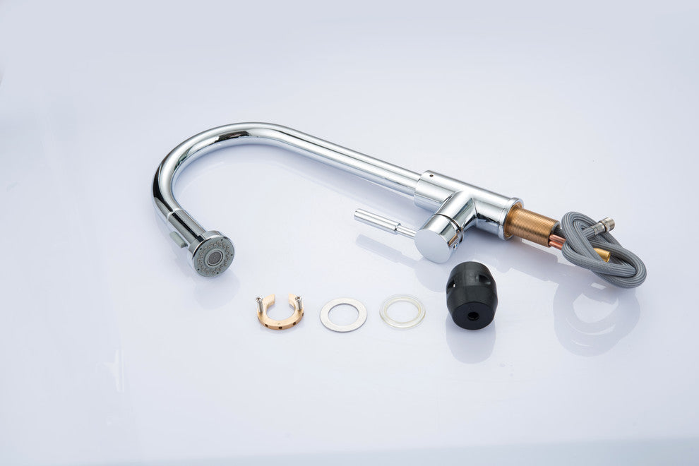 Vanity Art Pull Out Kitchen Faucet, Chrome