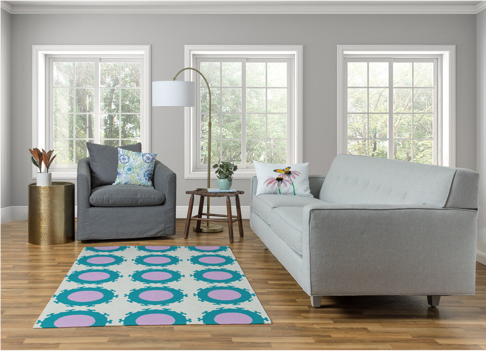 Pan Bubbles Spring Chenille Rug, Lilac, 4'x6'