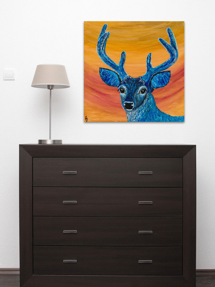 "Ace" Painting Print on Wrapped Canvas, 18"x18"