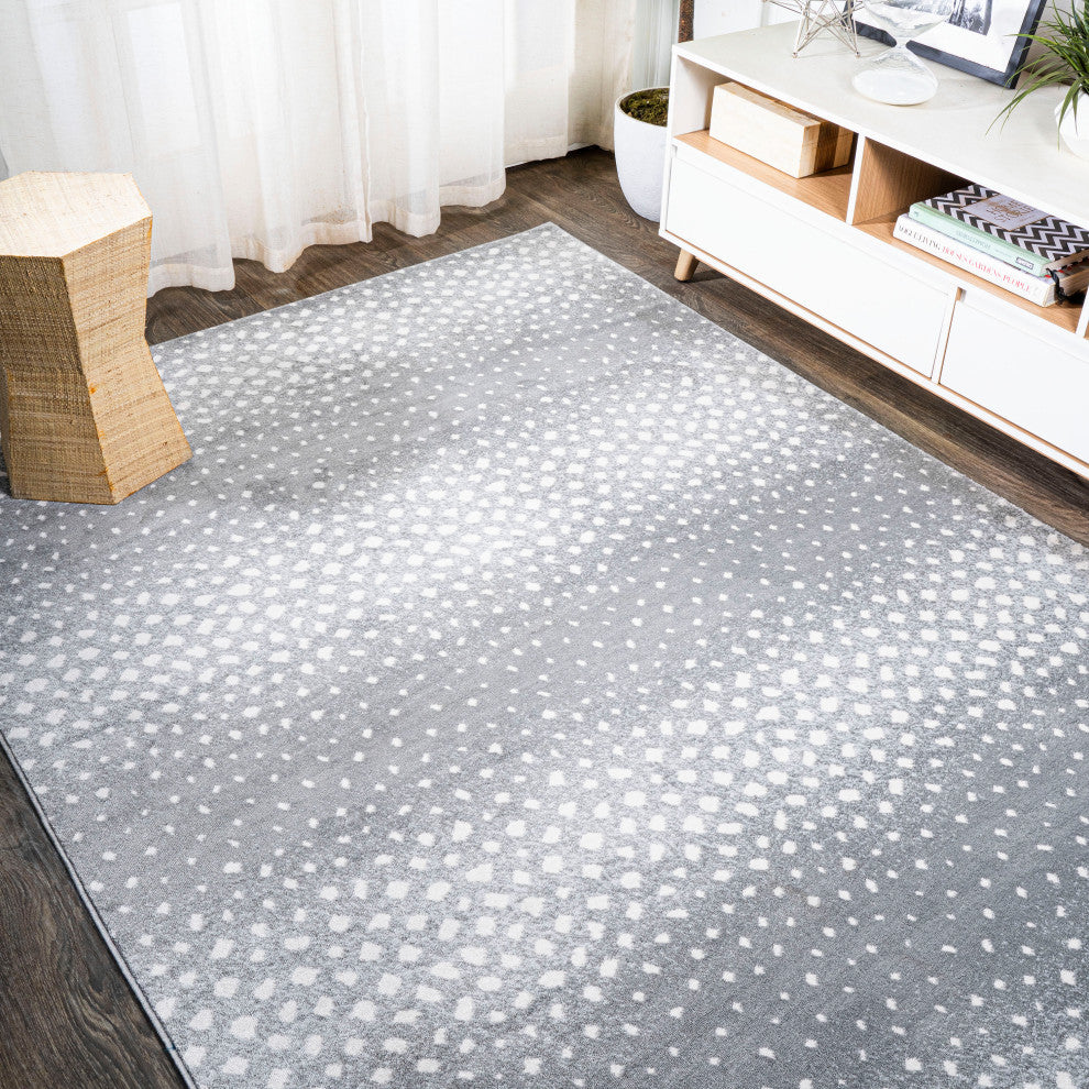 Antelope Modern Animal Gray/Cream 3'x5' Area Rug