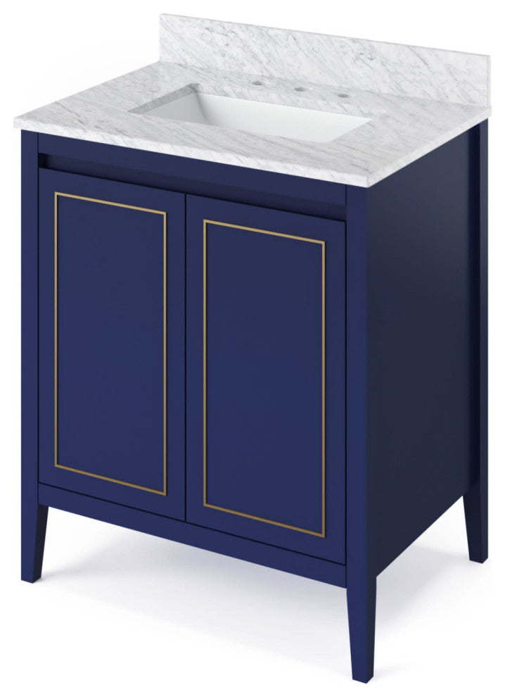 Jeffrey Alexander VKITPER30R-MARBLE Percival II 30" - White / White Carrara