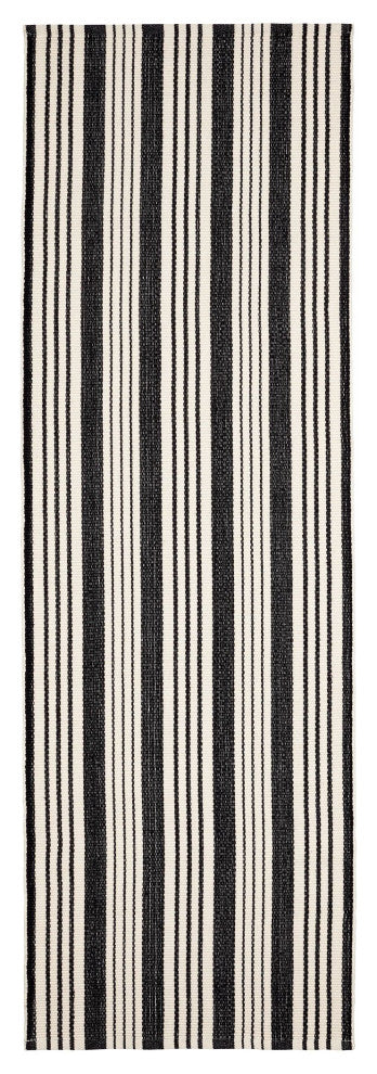 Dash & Albert Birmingham Black Handwoven Indoor/Outdoor Rug, Black, 2' x 3'