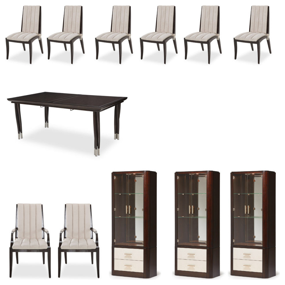 AICO Furniture Paris Chic 12 Piece Dining Table Set