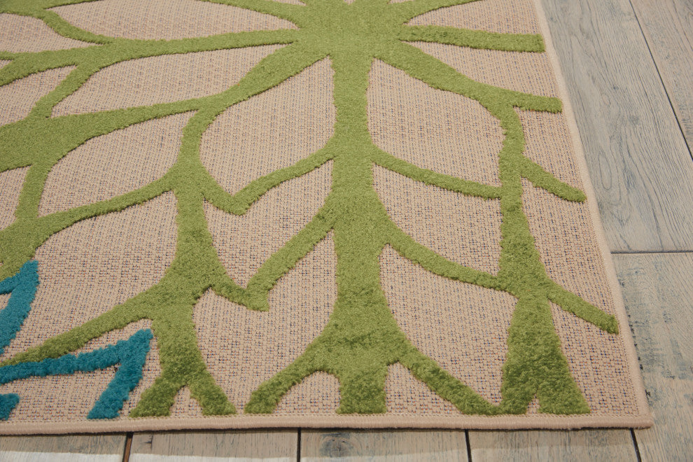 Nourison Aloha 10' x 14' Multicolor Tropical Area Rug