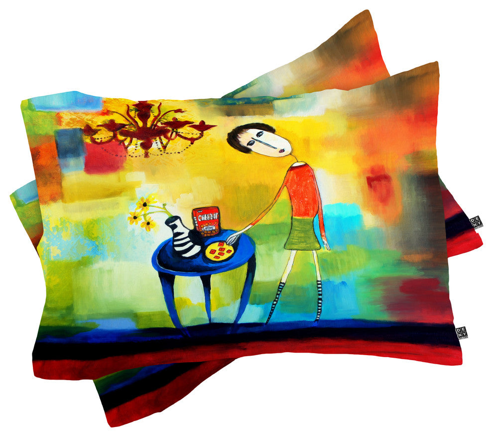 Deny Designs Robin Faye Gates Cheeze It Thank You Pillow Shams, King
