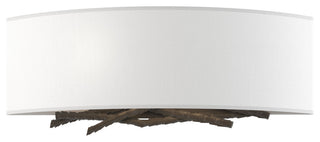 Brindille Sconce, Dark Smoke Finish, Natural Anna Shade