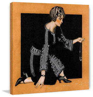 "Broken Pearl Necklace" Painting Print on Wrapped Canvas