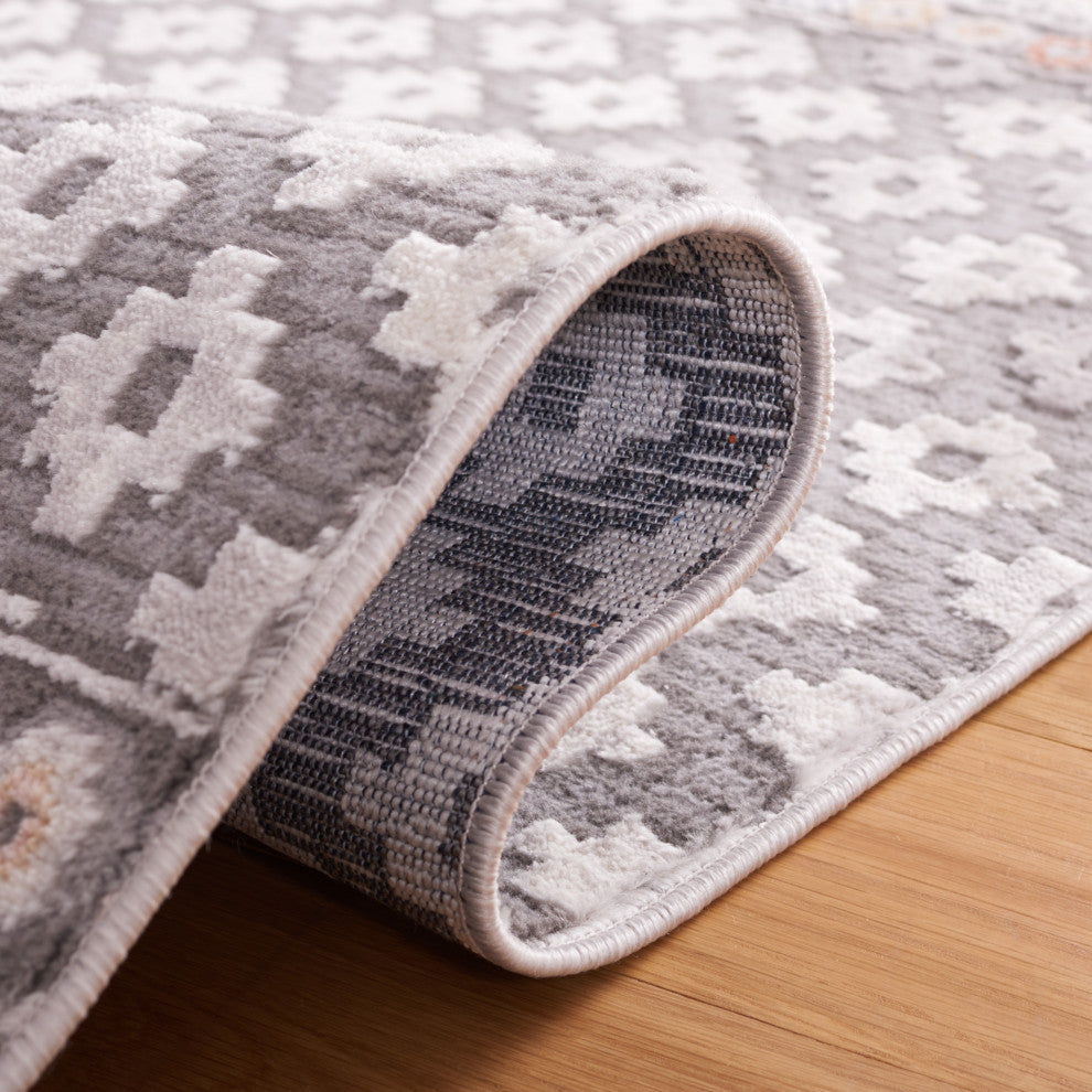 Safavieh Eternal Collection ETL202F Rug, Grey/Blue Rust, 9' X 12'