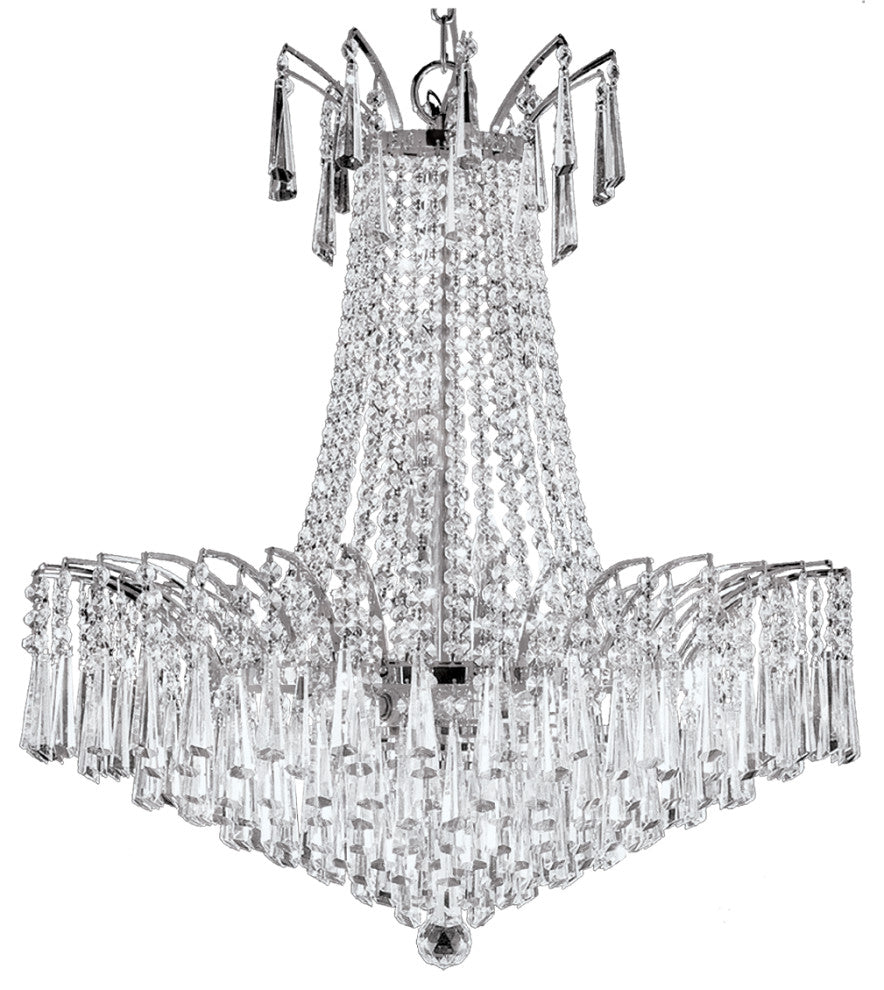 Artistry Lighting Victoria Drop Collection Crystal Chandelier, Chrome, 24"x24"
