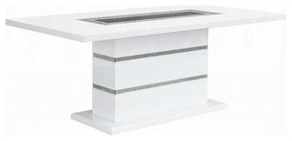 ACME Elizaveta Dining Table, Gray Velvet