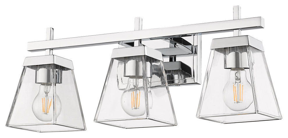 Zlite 819-3V-CH 3-Light Vanity, Clear