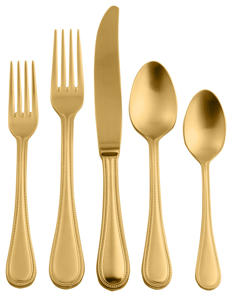 Perla Flatware Set, Ice Gold, 20 Pcs.