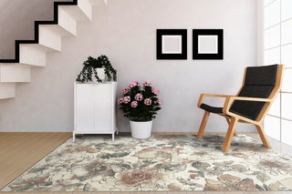 Eclipse Cream And Multicolor Area Rug, 5.3'x7.7'