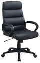 Benzara BM266480 Office Chair With Horizontally Tufted Padded Back, Black