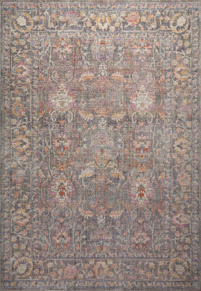 Chris Loves Julia x Loloi Rosemarie Area Rug, Stone/Multi, 7'-10" X 10'