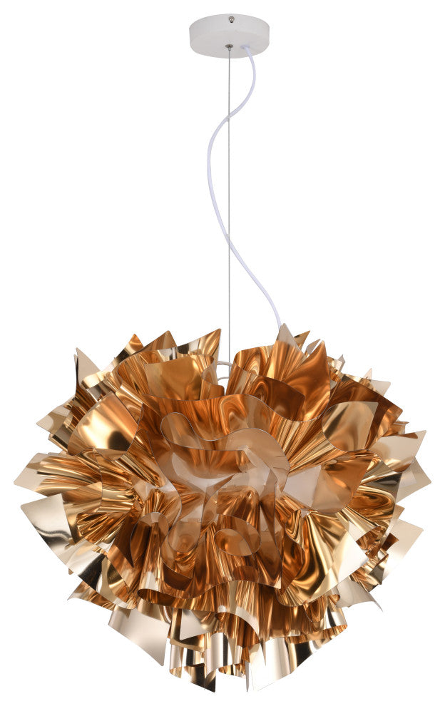 Bethel International DLS103C23G 1 Light Chandelier, Shiny Gold