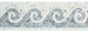 Oriental White Marble Polished Wave Border w/ Blue-Gray Dots