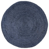 Nuloom Rigo Hand Woven Farmhouse Jute Area Rug, Navy 6'Round
