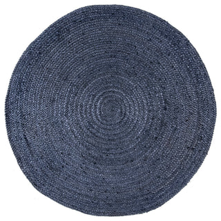 Nuloom Rigo Hand Woven Farmhouse Jute Area Rug, Navy 6'Round