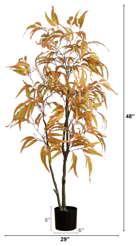5ft. Autumn Wispy Eucalyptus Artificial Fall Tree