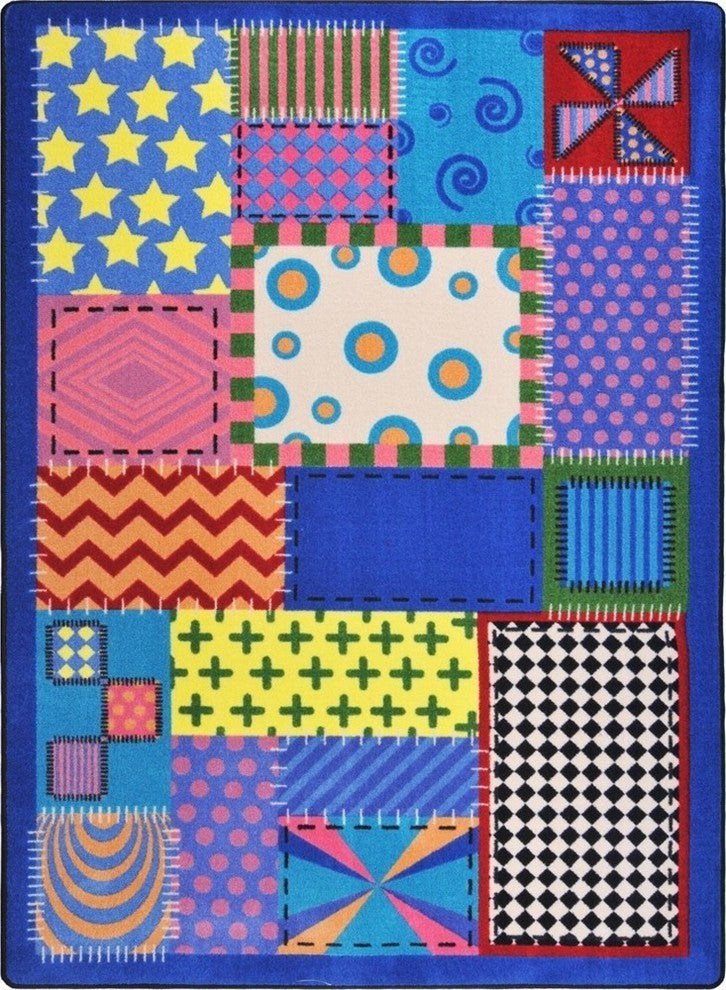 Kid Essentials Rug, Crazy Quilt, 5'4"x7'8"
