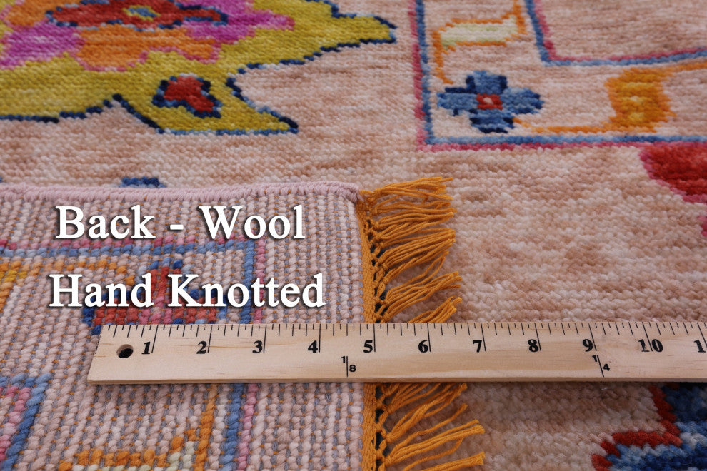 Turkish Oushak Handmade Wool Rug 9' 11" X 13' 10" - Q16095