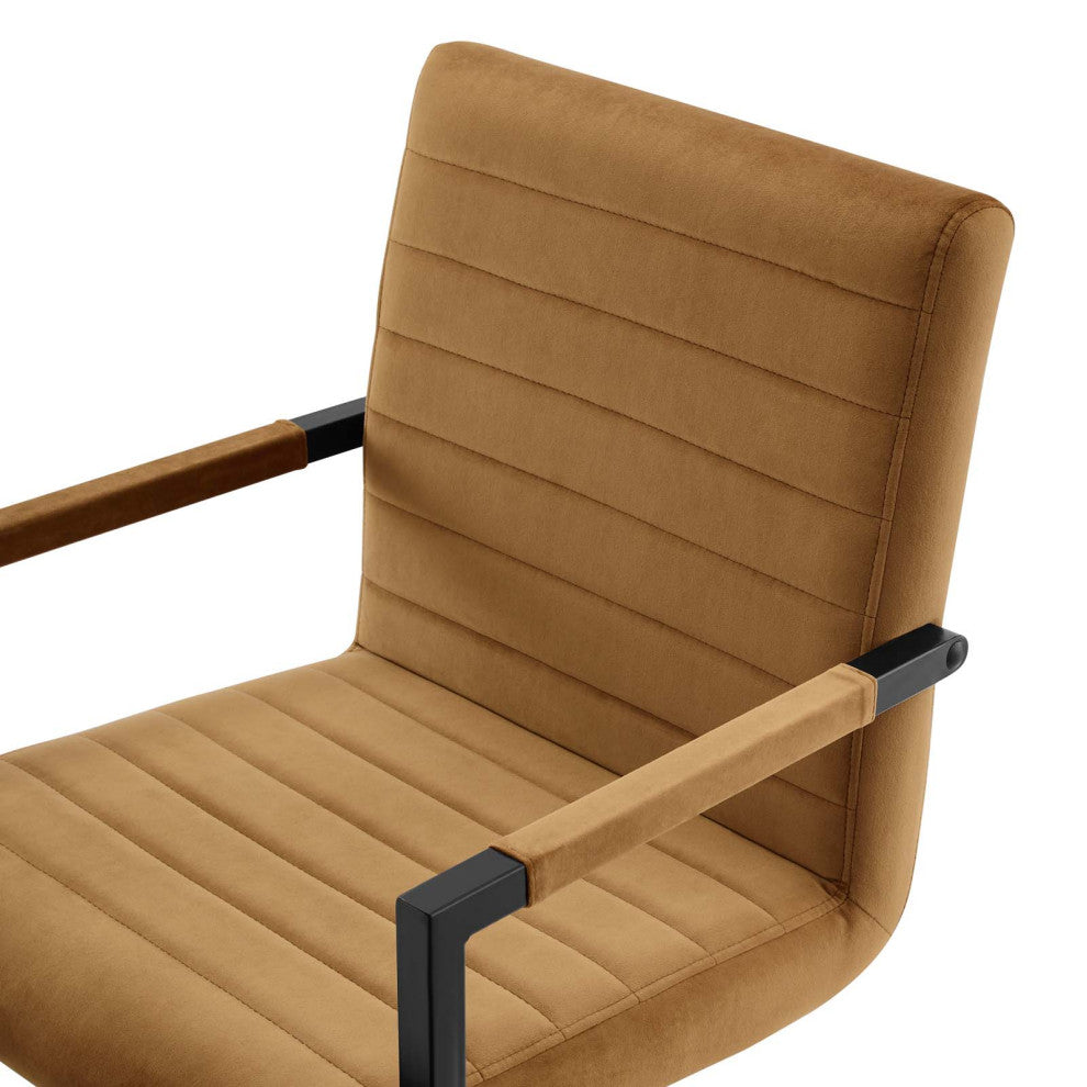Side Dining Chair, Set of 2, Velvet, Brown, Cafe Bistro Restaurant Hospitality