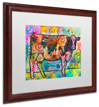 Dean Russo 'Cow' Art, Wood Frame, White Mat, 20x16