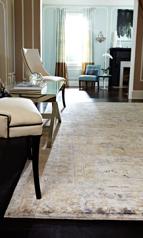 Gray Hand Knotted Viscose from Bamboo Mirage Area Rug by Loloi, 2''0"x3''0"