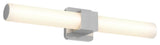 DALS Lighting LED Vanity Light, Square Glass, 5 CCT, Satin Nickel 24"