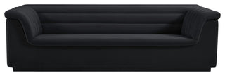 Cascade Upholstered Set, Black, Velvet, Sofa
