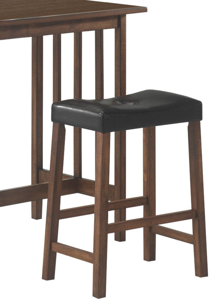Contemporary Style 3 Piece Counter Height Set, Brown