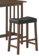 Contemporary Style 3 Piece Counter Height Set, Brown