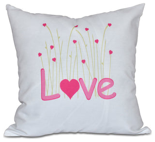 Valentine Print Pillow, Pink, 26"x26"