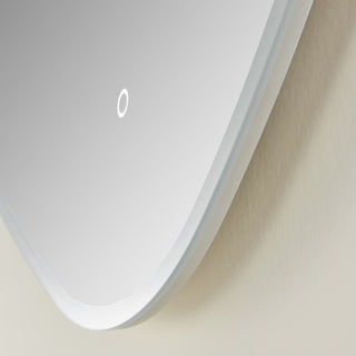 Rasso Novelty Frameless Bathroom Vanity LED Lighted Wall Mirror, 32"