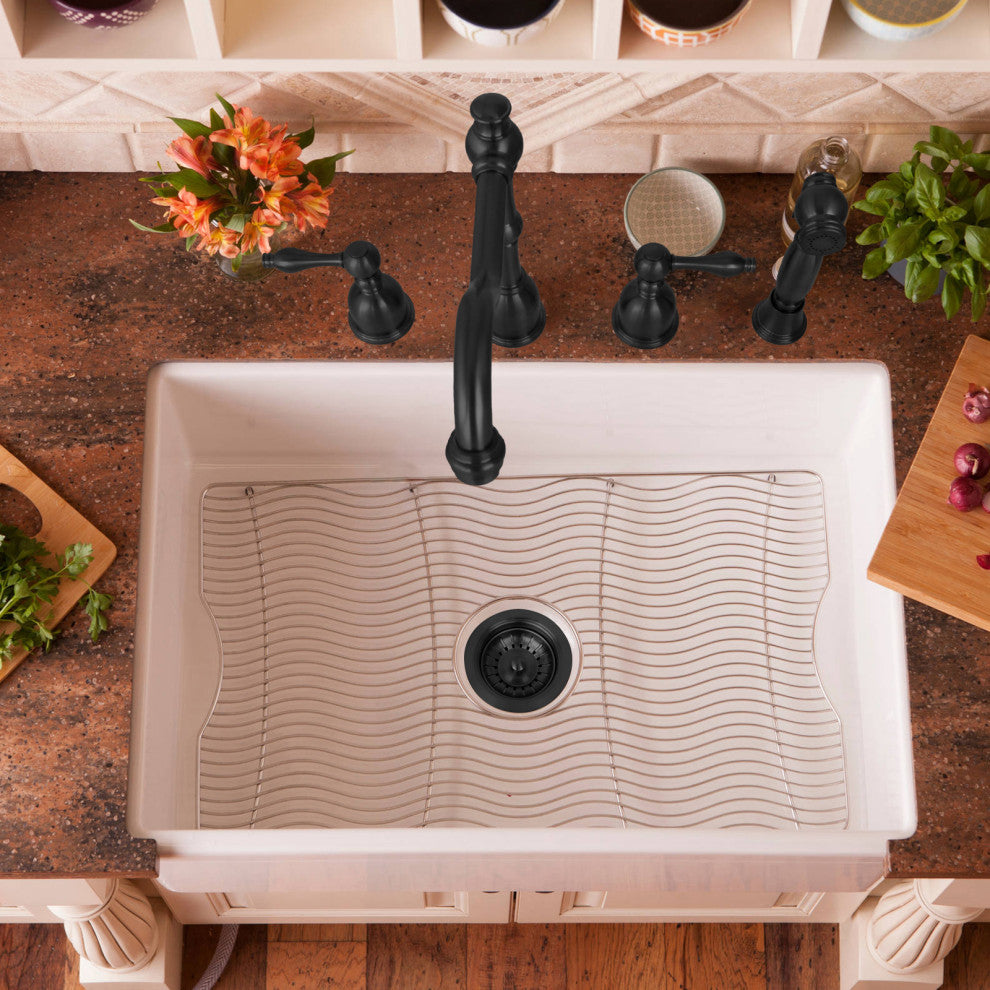Copper Kitchen Sink Stopper for 3.5" Standard Strainer Drain, Matte Black