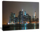 Evening New York Panorama, Cityscape Canvas Art Print, 20"x12"