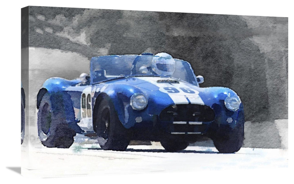 "1964 AC Cobra Shelby Racing Watercolor" Fine Art Print