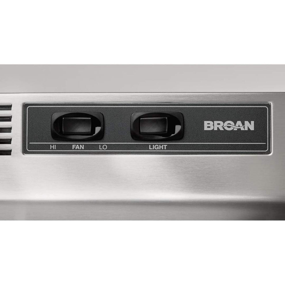 Broan 413004 30" Ductless Under-Cabinet Range Hood, Stainless Steel