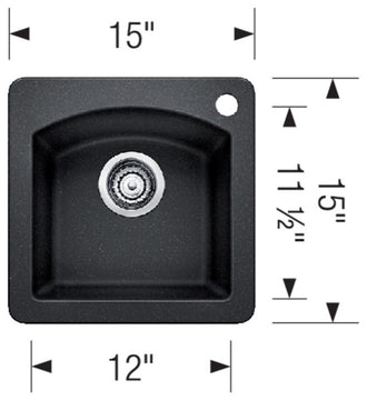 Blanco 440204 Diamond Silgranit II Bar Sink (Anthracite)